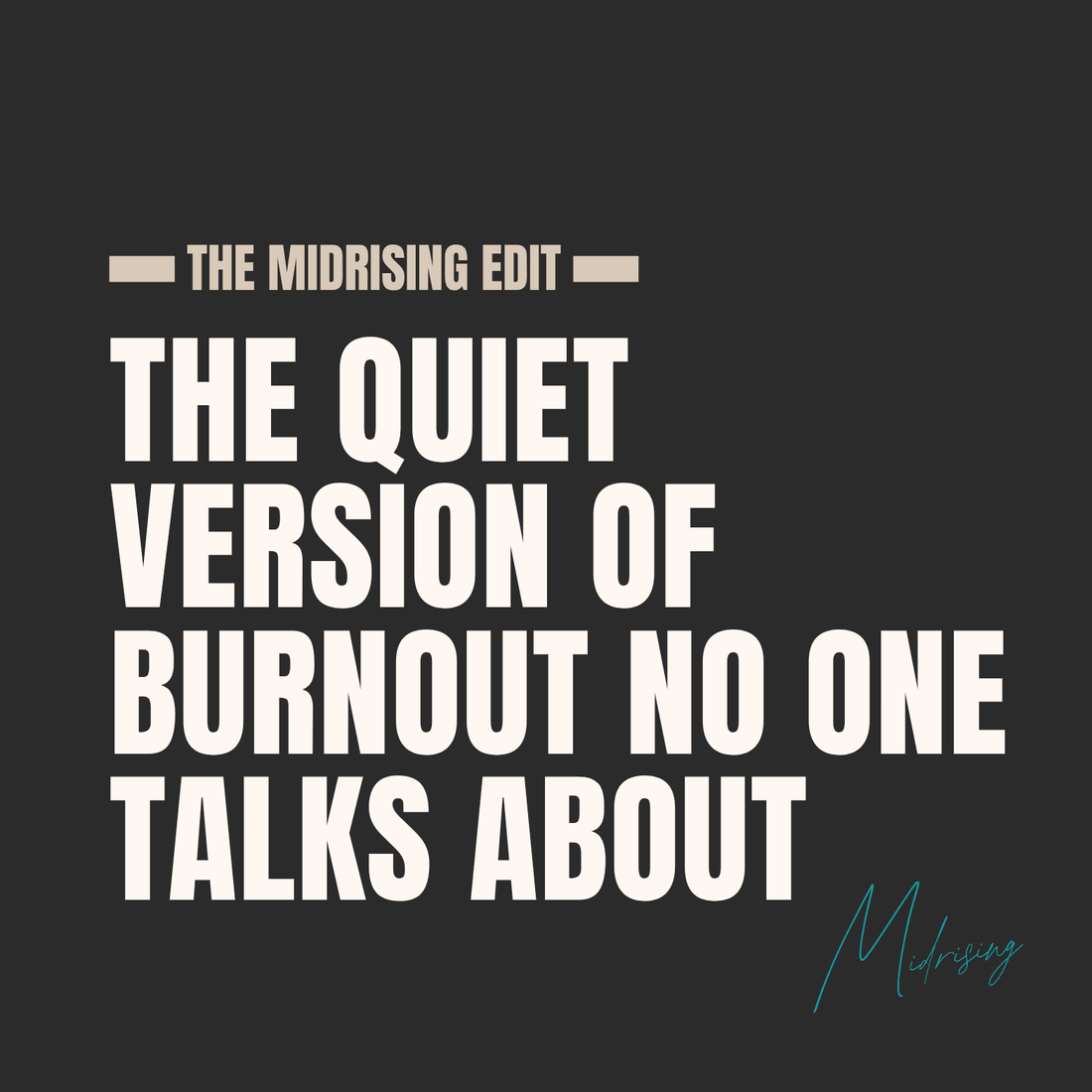The quiet version of burnout no one talks about