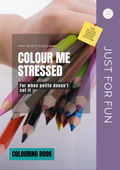 Colour Me Stressed Aussie Swear Word Edition colouring book cover by Midrising — for when polite doesn't cut it